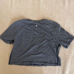 Striped Navy Blue Women's Top